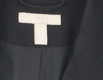 H&M Women's Black Suit Jacket Size 6 Notch Lapel