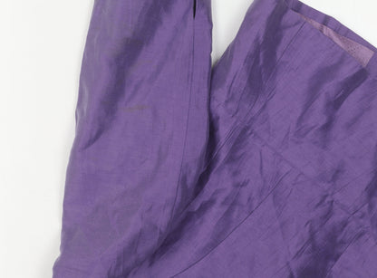 Purple Women's Blazer Size 16 Linen Shawl Collar