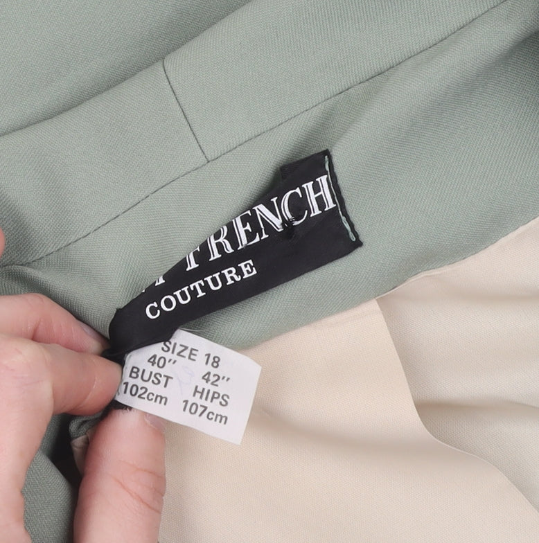 Peggy French Couture Women's Green Blazer, Size 18