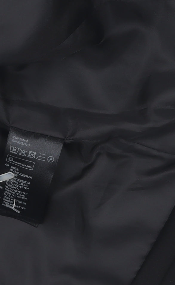 H&M Women's Black Cropped Blazer, Size 10, Shawl Lapel