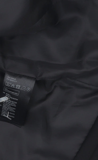 H&M Women's Black Cropped Blazer, Size 10, Shawl Lapel