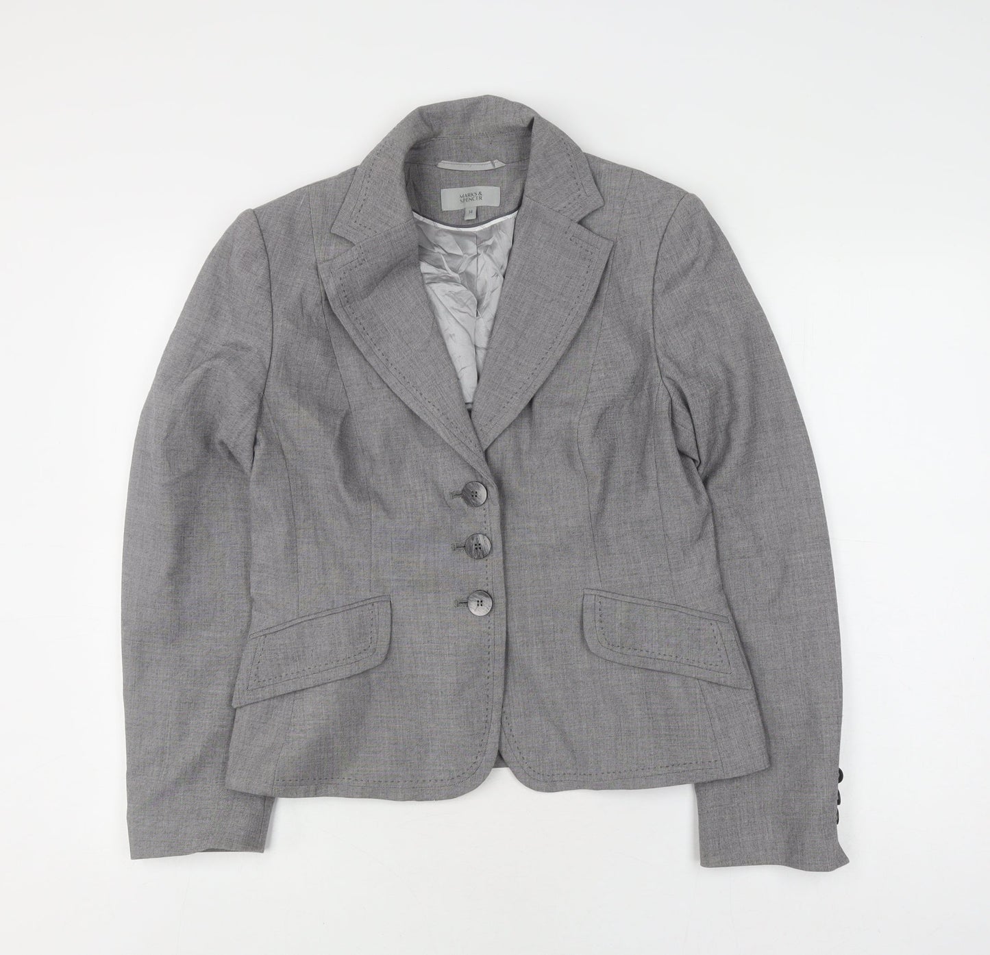 Marks and Spencer Women's Grey Blazer Size 14