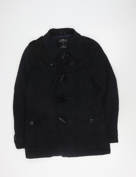 Mens UK Size S NEXT Black Duffle Coat
