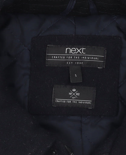 Mens UK Size S NEXT Black Duffle Coat