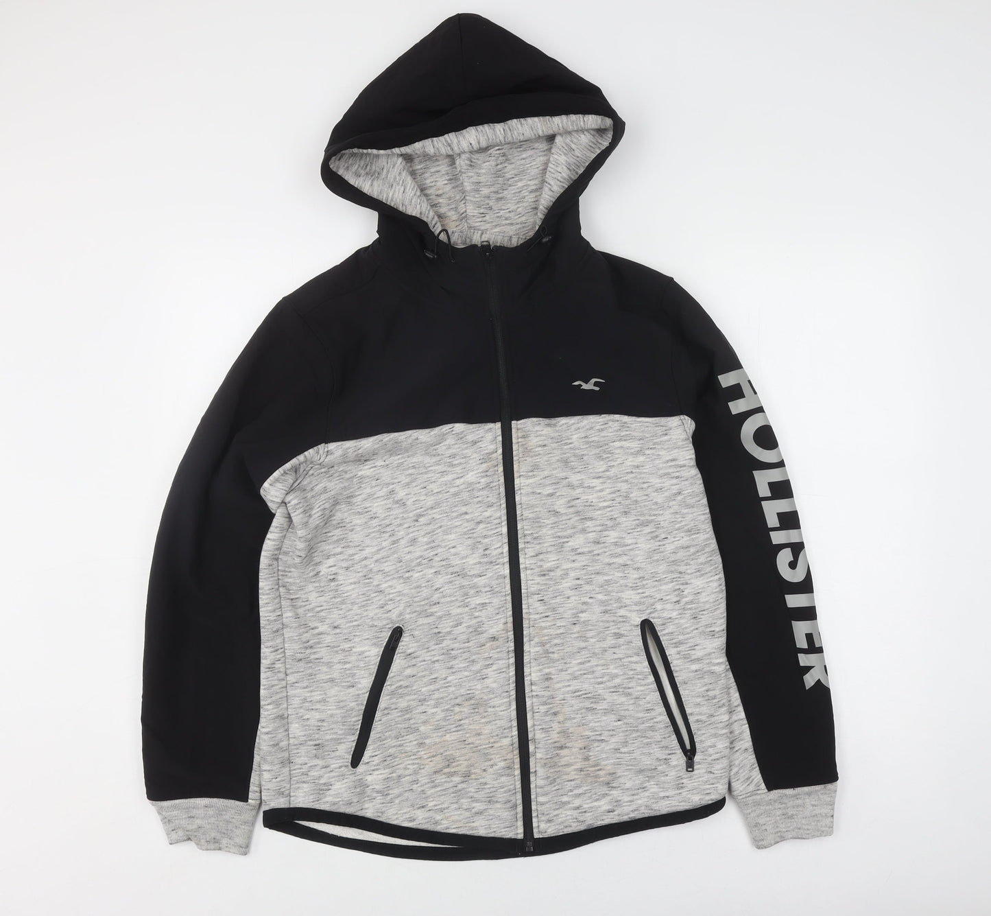 Mens UK Size S Hollister Grey Windbreaker Coat