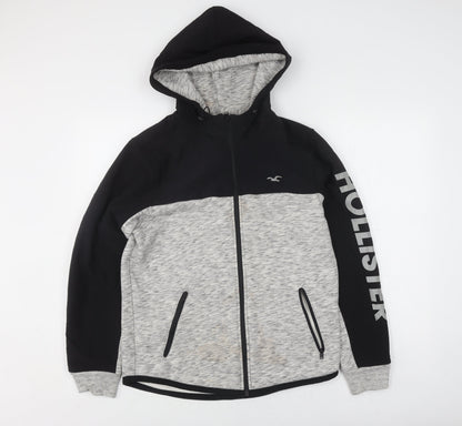Mens UK Size S Hollister Grey Windbreaker Coat