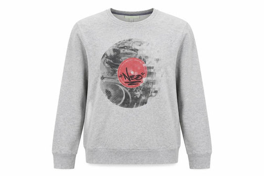 Front view of Adidas Women Grey Sweatshirt, XS, Graphic Print, Cotton Blend