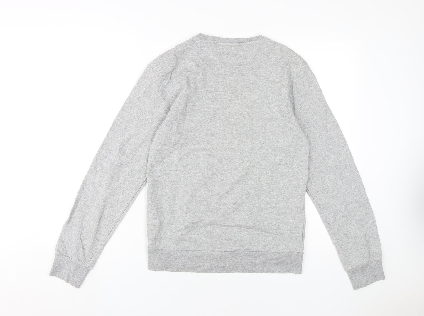 Adidas Women Grey Sweatshirt, XS, Graphic Print, Cotton Blend