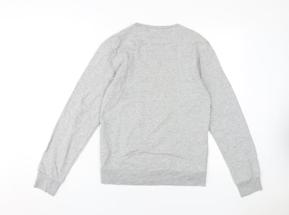 Adidas Women Grey Sweatshirt, XS, Graphic Print, Cotton Blend