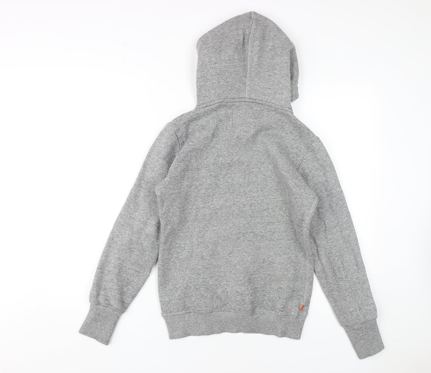 SuperDry Women's Grey XS Pullover Hoodie with Logo Accent