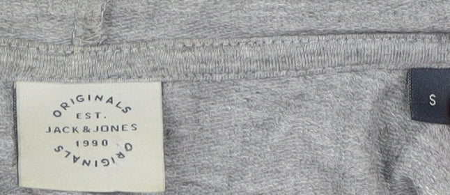 Mens UK Size S JACK & JONES Grey Full Zip Hoodie