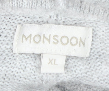Womens UK Size XL Monsoon Grey Pullover Jumper