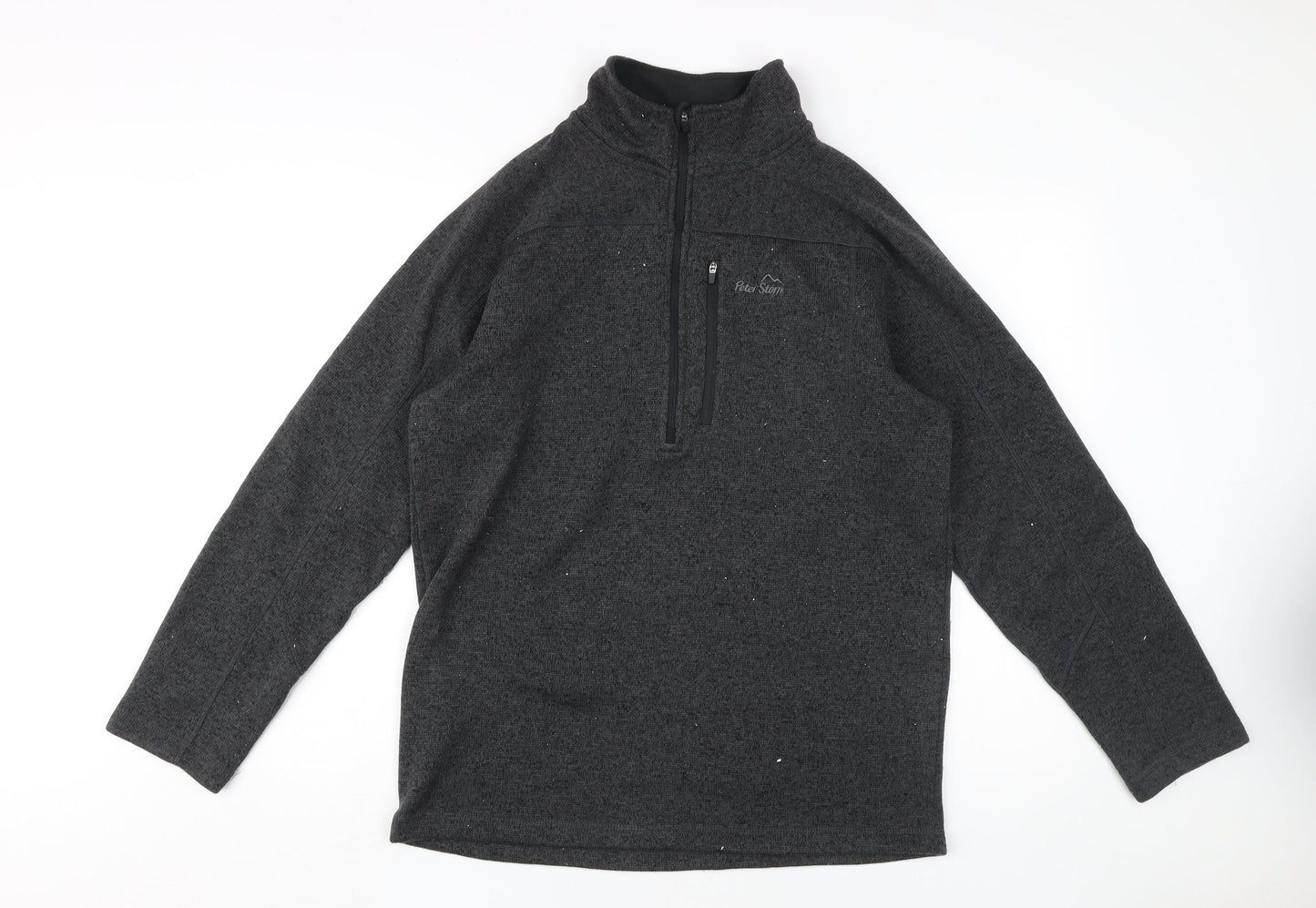 Mens UK Size M Peter Storm Black 1/2 Zip Sweatshirt