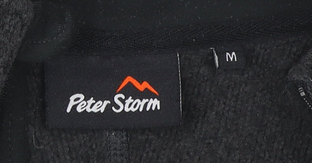 Mens UK Size M Peter Storm Black 1/2 Zip Sweatshirt