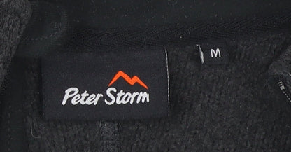 Mens UK Size M Peter Storm Black 1/2 Zip Sweatshirt
