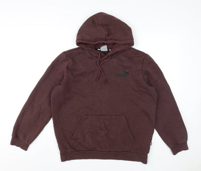 Mens UK Size M PUMA Brown Pullover Hoodie