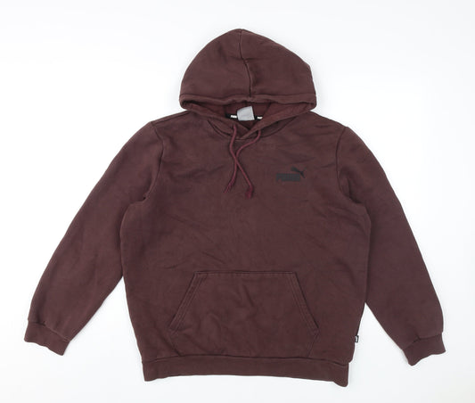 Mens UK Size M PUMA Brown Pullover Hoodie