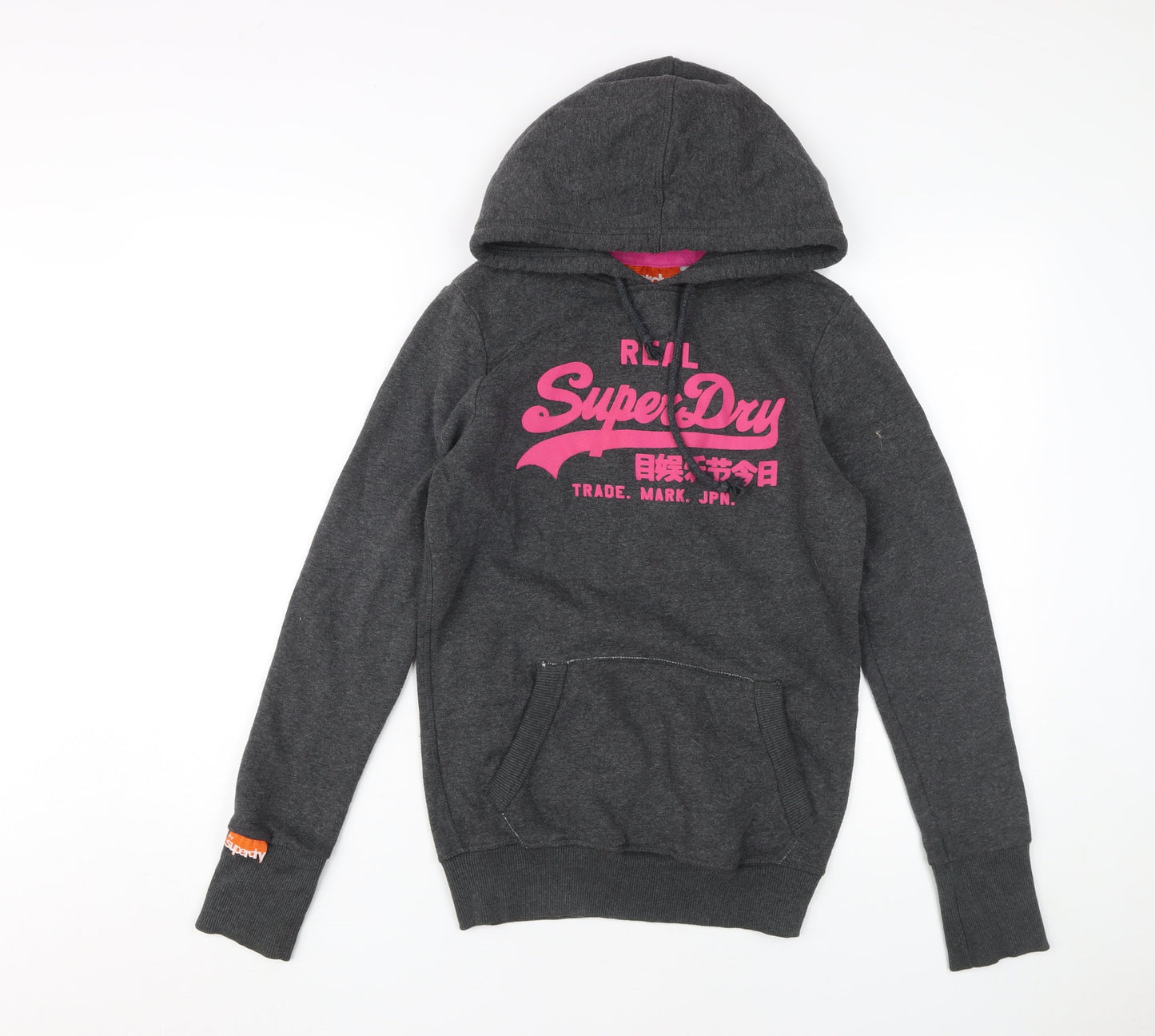 Womens UK Size S Superdry Grey Pullover Hoodie