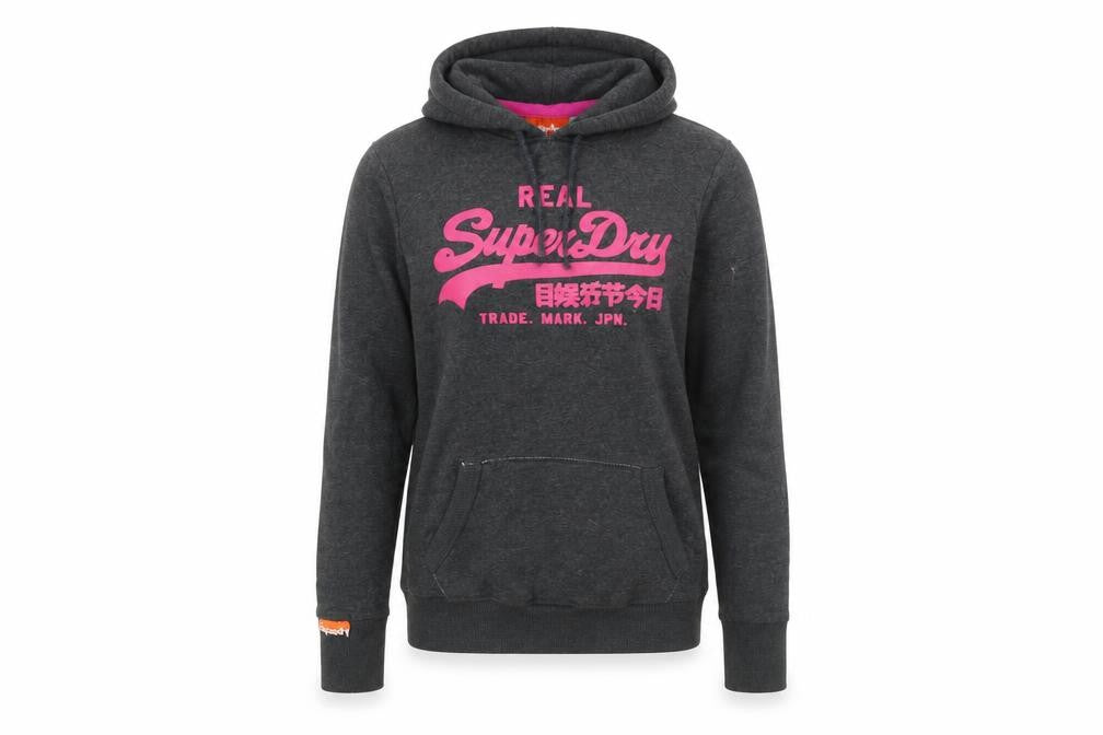 Womens UK Size S Superdry Grey Pullover Hoodie