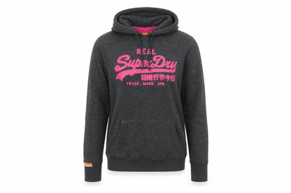 Womens UK Size S Superdry Grey Pullover Hoodie
