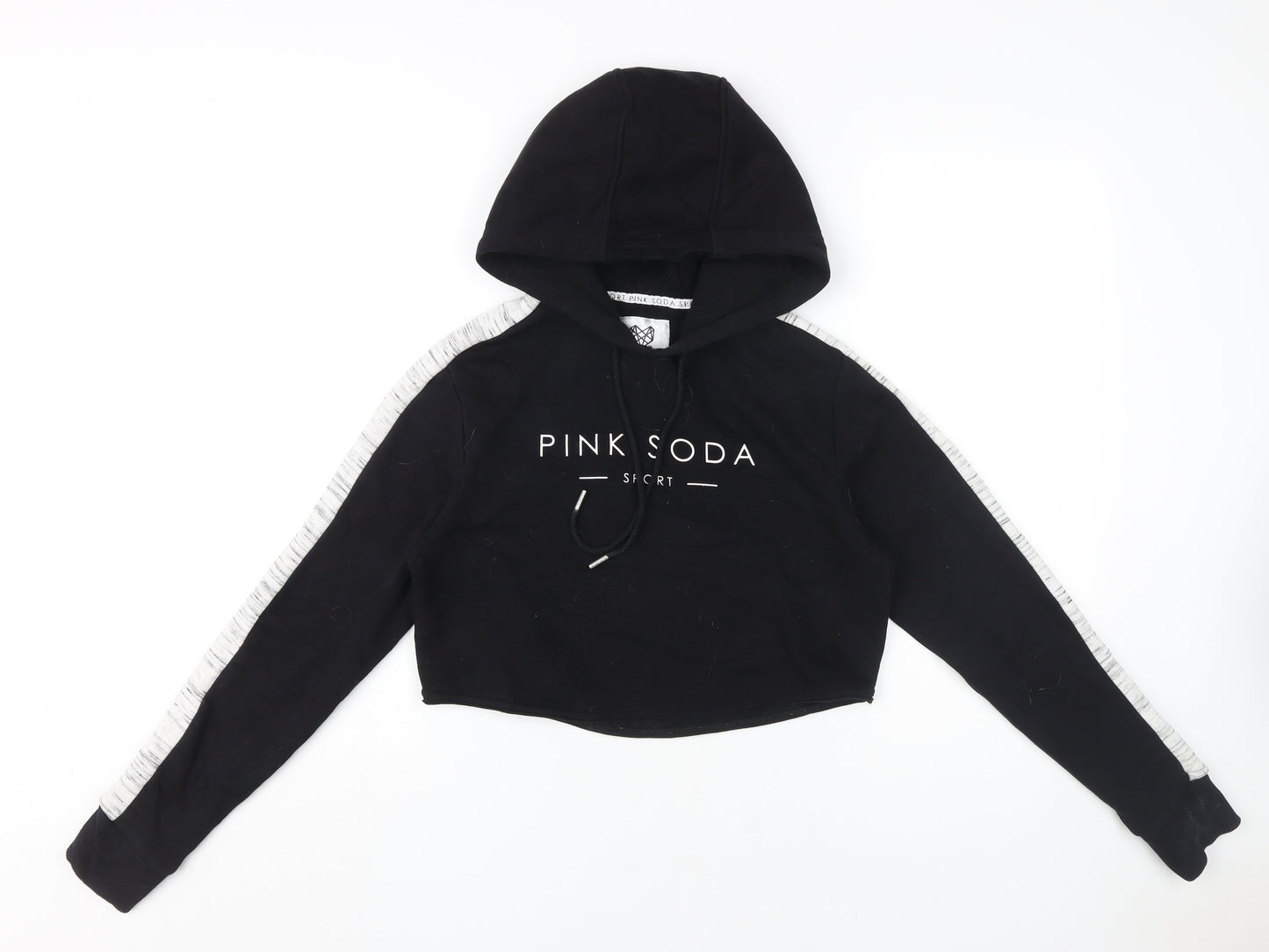 Pink Soda Sport Women’s Black Pullover Hoodie Size 8