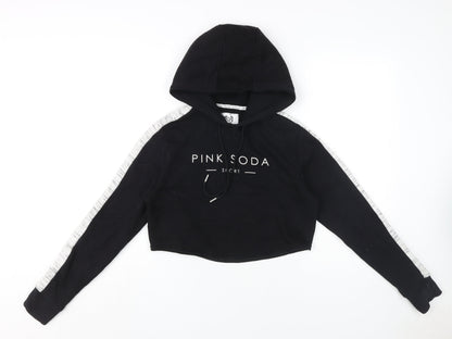 Pink Soda Sport Women’s Black Pullover Hoodie Size 8