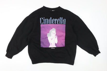 Disney Black XS Women Cinderella Graphic Sweatshirt