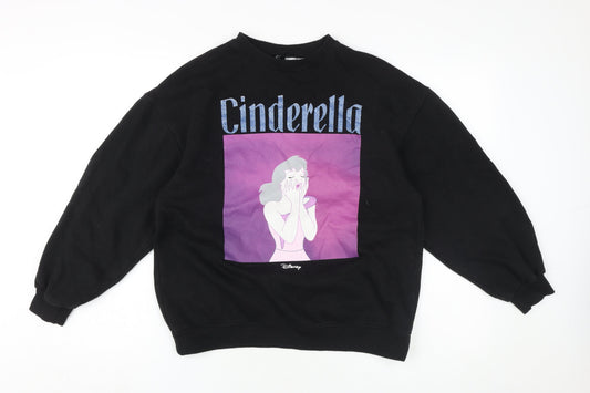 Disney Black XS Women Cinderella Graphic Sweatshirt
