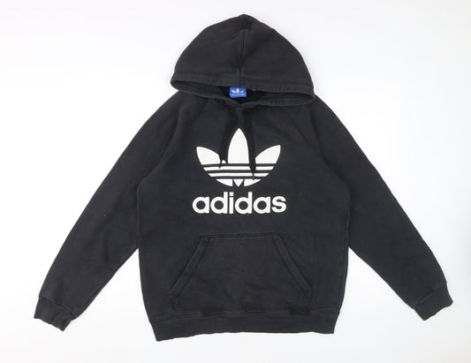 Adidas Men's Black Medium Pullover Hoodie with Logo