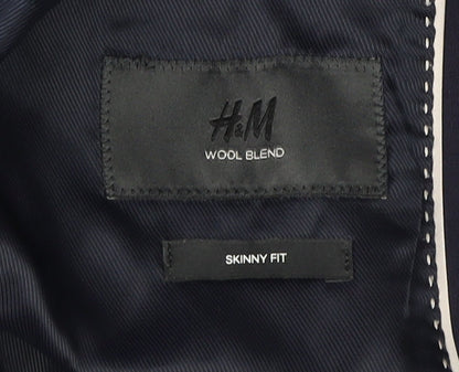 Mens UK Size 40 H&M Regular Blue Suit Jacket
