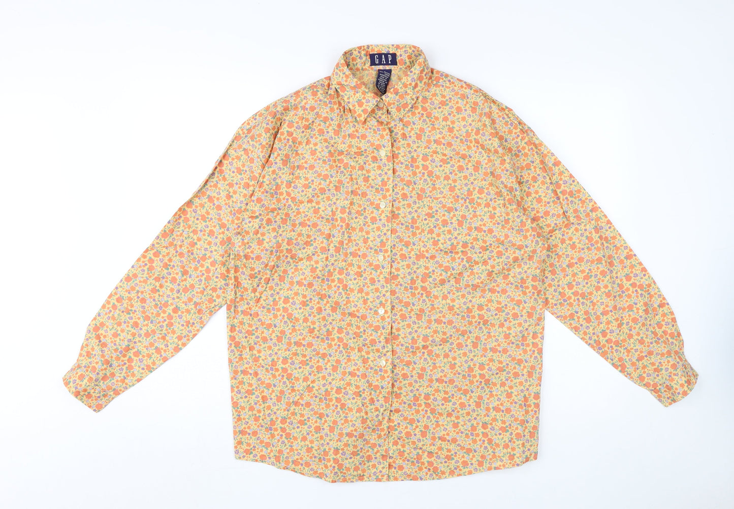 GAP Women's Floral Button-Up Shirt Multicoloured S