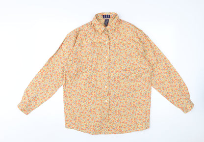GAP Women's Floral Button-Up Shirt Multicoloured S