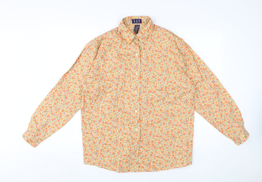 GAP Women's Floral Button-Up Shirt Multicoloured S