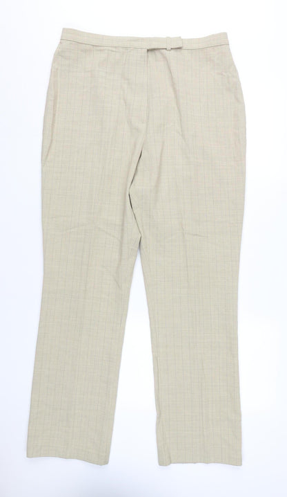 Womens UK Size 18 Marks and Spencer Regular Fit Dress Pants Beige Trousers