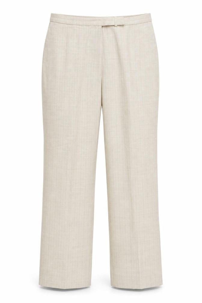 Womens UK Size 18 Marks and Spencer Regular Fit Dress Pants Beige Trousers