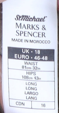 Womens UK Size 18 Marks and Spencer Regular Fit Dress Pants Beige Trousers