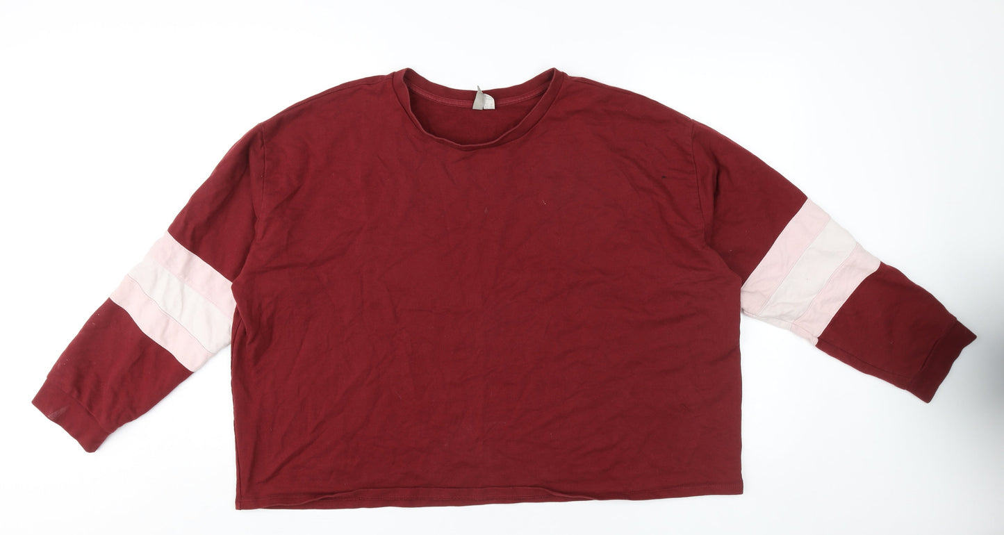 Womens UK Size 22 ASOS Red Pullover Sweatshirt