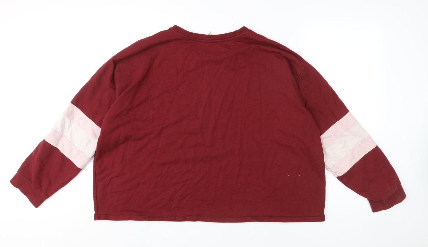 Womens UK Size 22 ASOS Red Pullover Sweatshirt