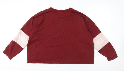 Womens UK Size 22 ASOS Red Pullover Sweatshirt