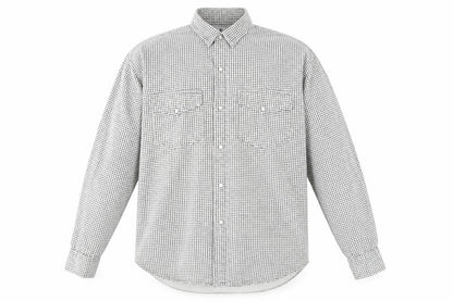 Anvil Men’s Black Checkered Long Sleeve Shirt - L