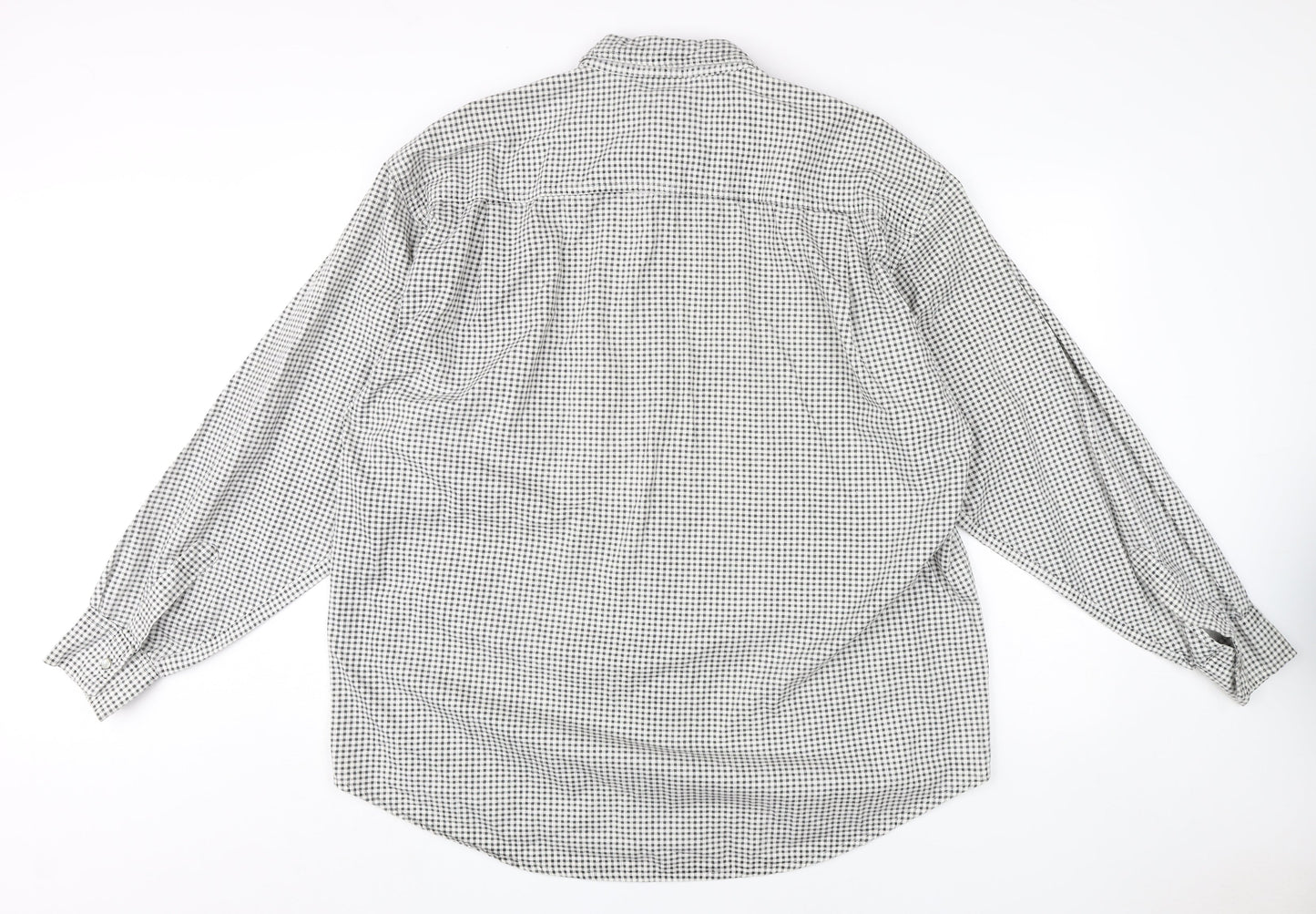Anvil Men’s Black Checkered Long Sleeve Shirt - L