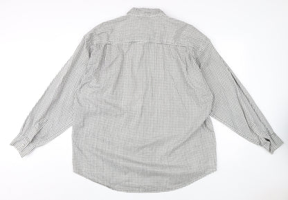 Anvil Men’s Black Checkered Long Sleeve Shirt - L
