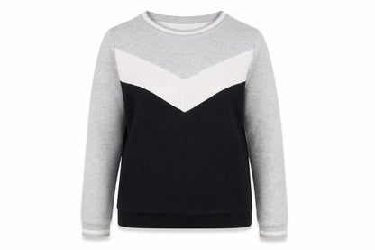 Oasis Women's Grey Black Pullover Sweatshirt L