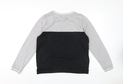 Oasis Women's Grey Black Pullover Sweatshirt L