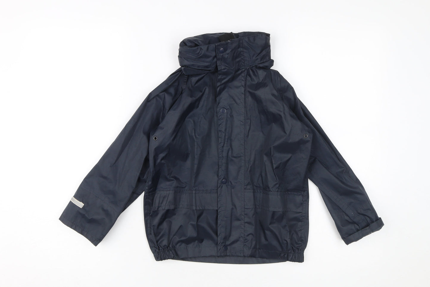 Result Boys Blue Waterproof Hooded Rain Coat XS