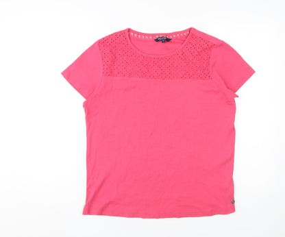 Maine New England Women's Pink Crew Neck T-Shirt, Size 16