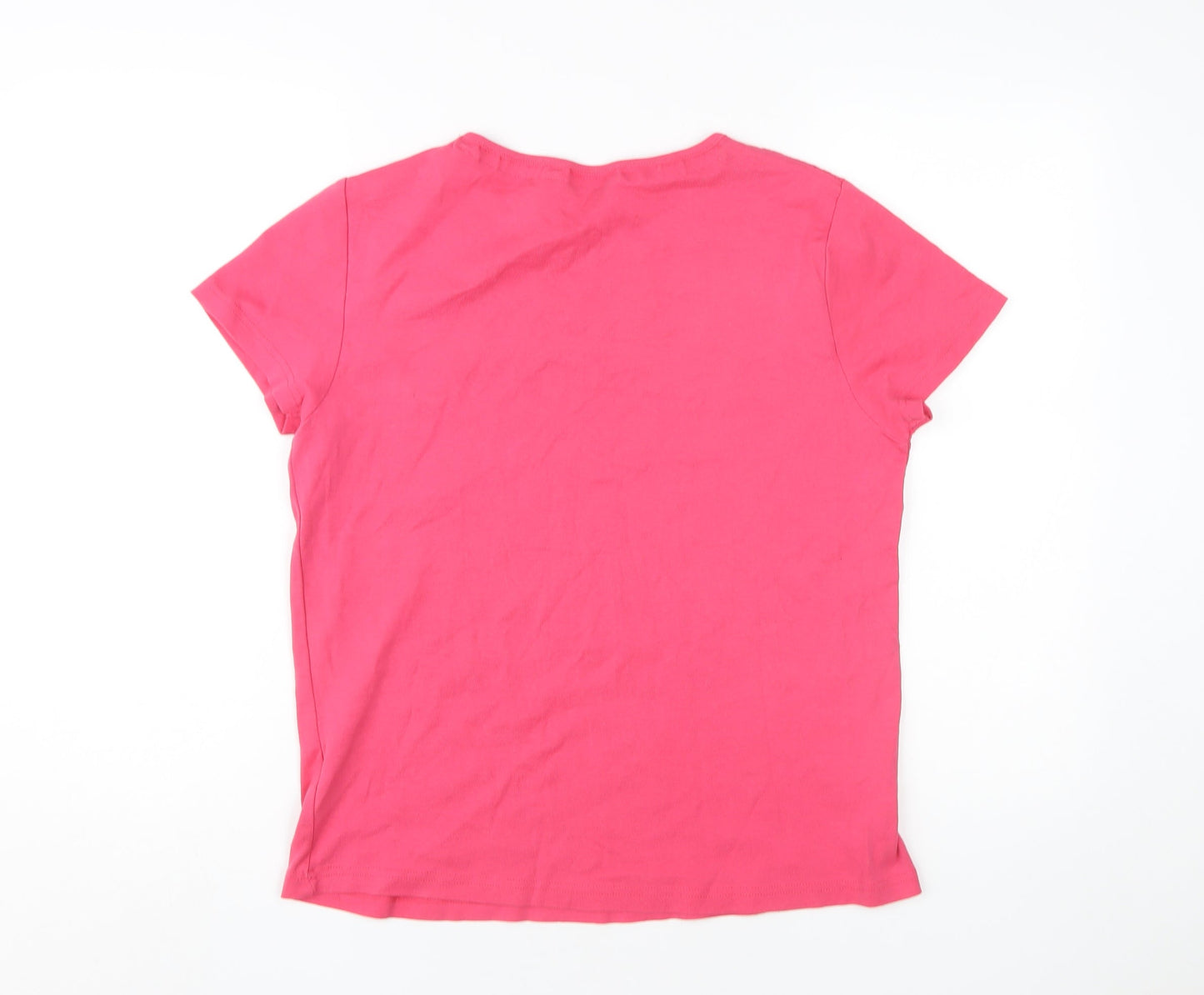Maine New England Women's Pink Crew Neck T-Shirt, Size 16