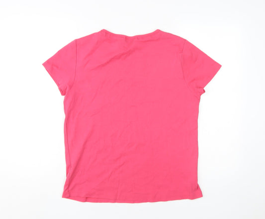 Maine New England Women's Pink Crew Neck T-Shirt, Size 16