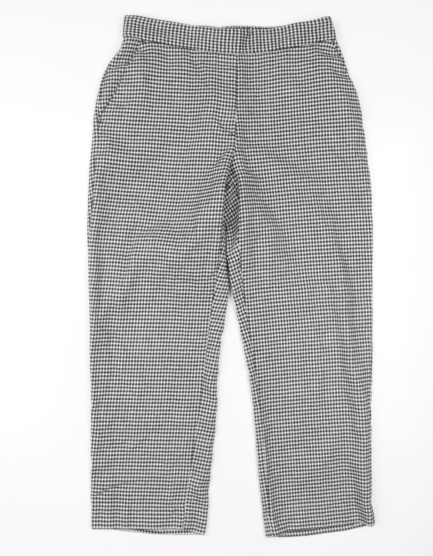 Womens UK Size M Zara Regular Fit Dress Pants Black Trousers