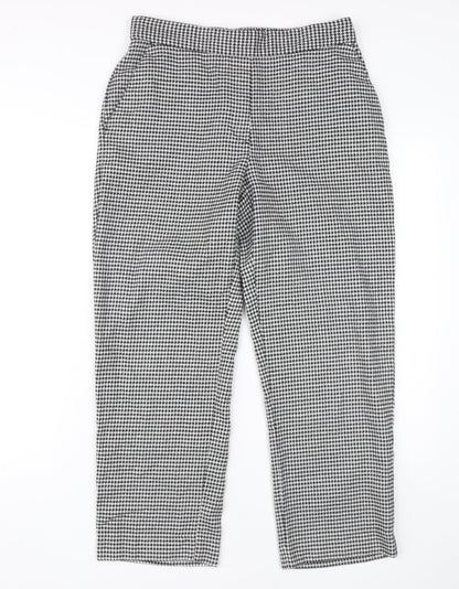 Womens UK Size M Zara Regular Fit Dress Pants Black Trousers